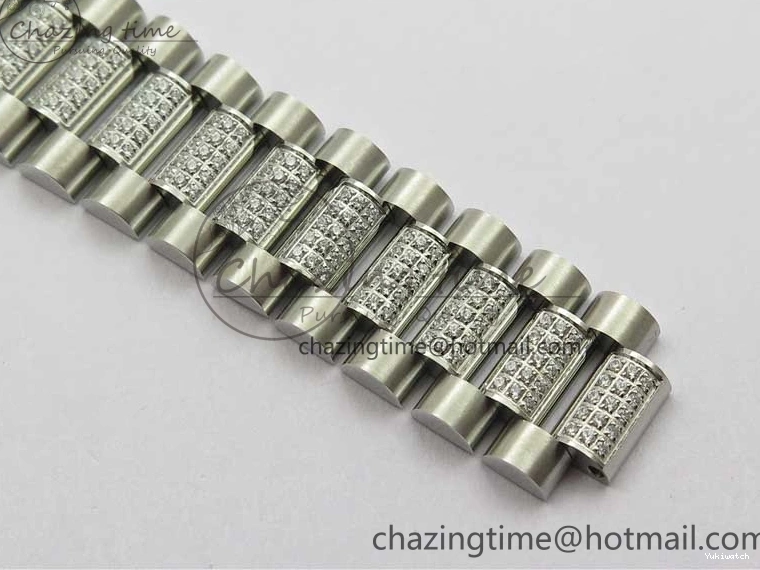 President Dial Crystal SS White Crystal Bracelet MOP on Best SS 128239 Edition Day-Date 36mm Marker A2836 BP 0117